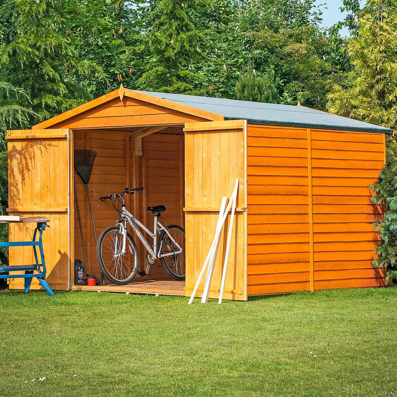 Shire 10x6ft Overlap Garden Shed No Windows -Including Installation - Image 2