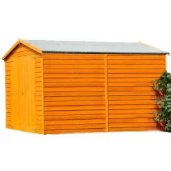 Shire 10x6ft Overlap Garden Shed No Windows -Including Installation