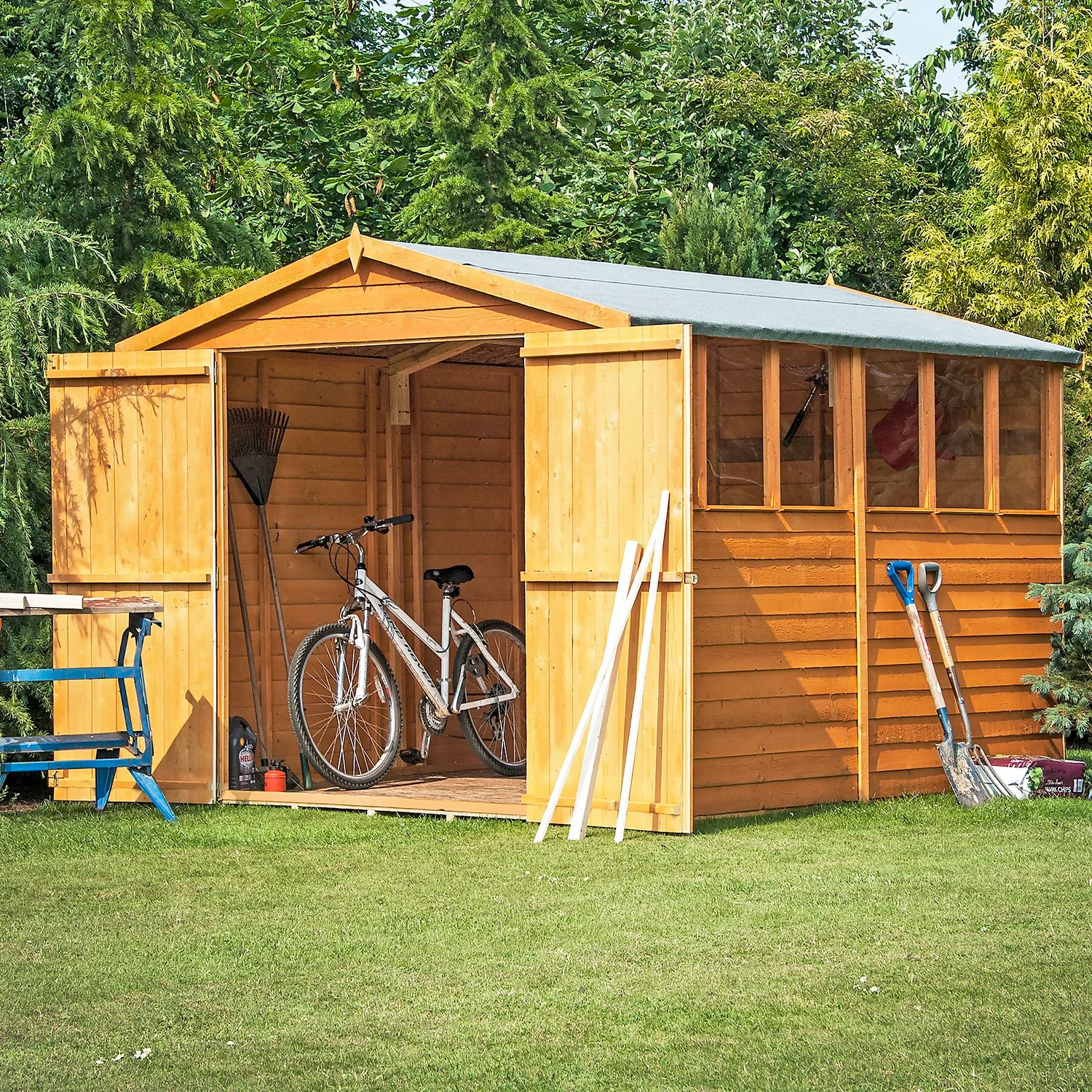 Shire 10x8ft Overlap Garden Shed - Including Installation - Image 2