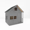 Country Living 7ft X 7ft Premium Sandon Double Storey Playhouse With Veranda Painted + Installation - Thorpe Towers Grey