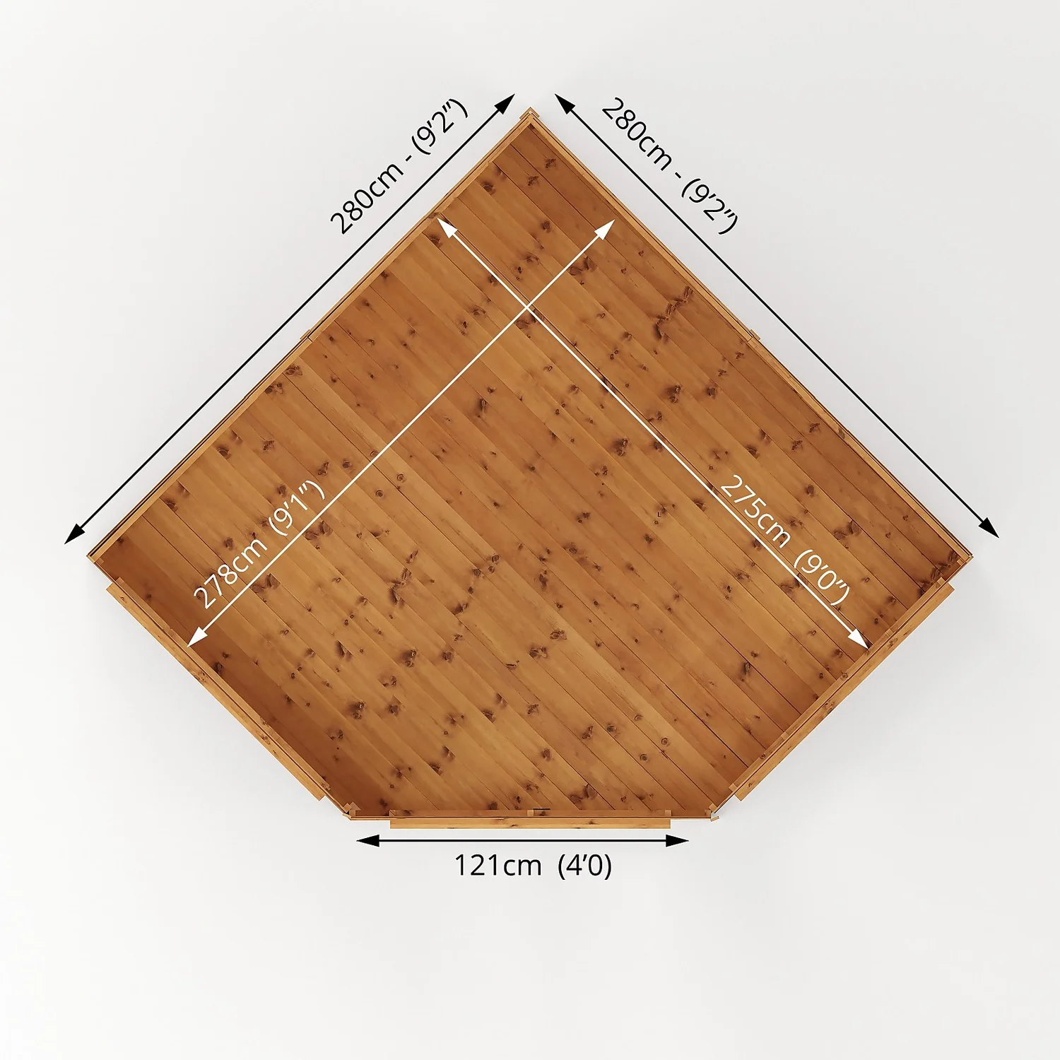 Country Living Premium Ribble 9ft X 9ft Corner Summerhouse Painted + Installation - Thorpe Towers Grey - Image 7