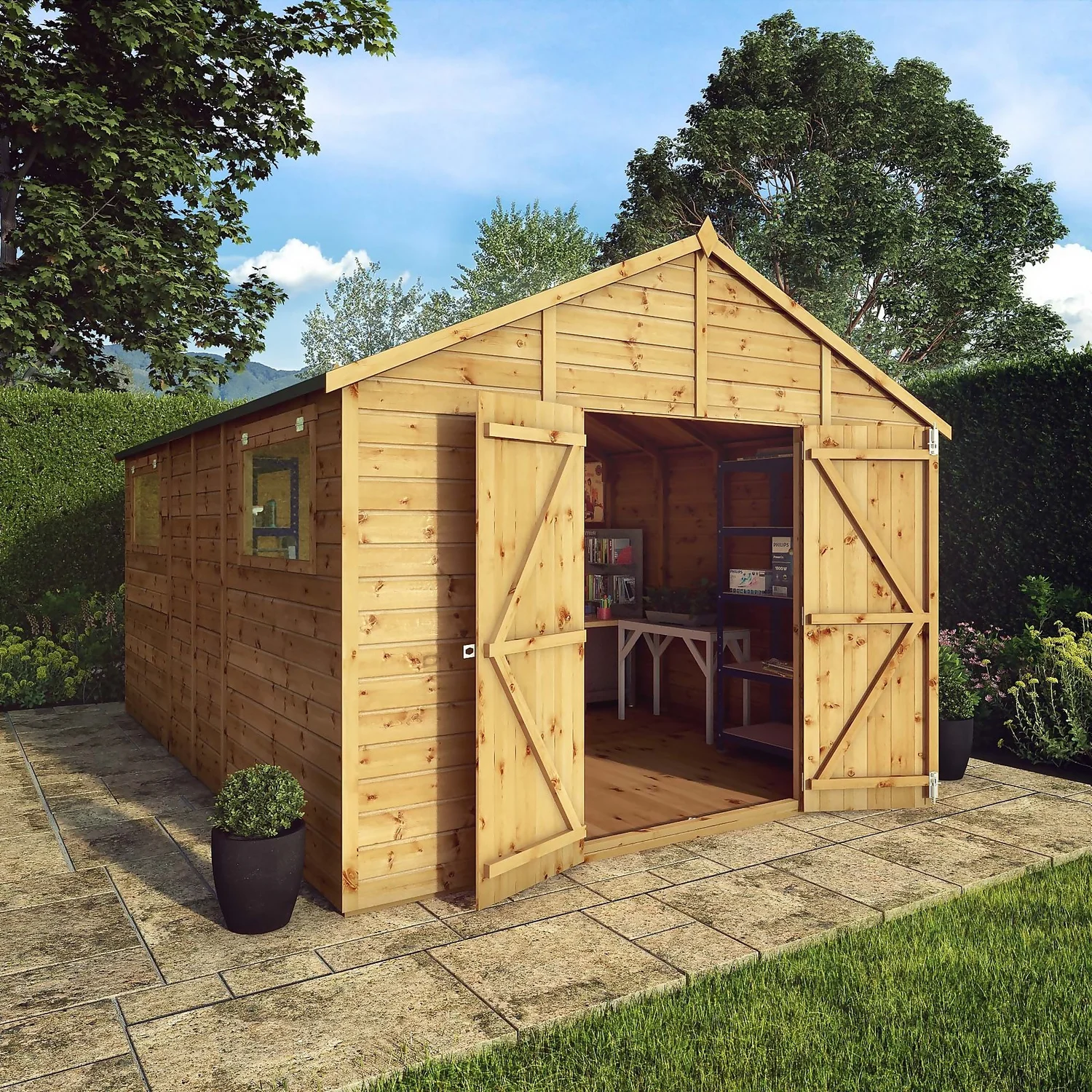 Mercia 14ft X 10ft Premium Shiplap Modular Workshop Shed - Including Installation - Image 9