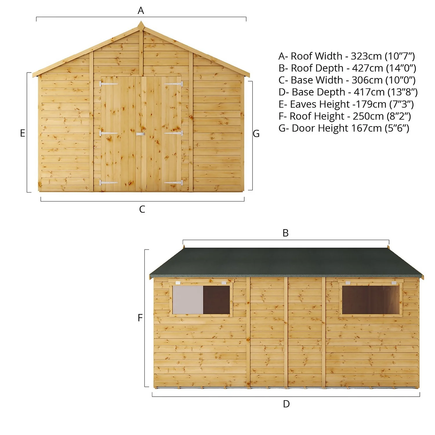 Mercia 14ft X 10ft Premium Shiplap Modular Workshop Shed - Including Installation - Image 7