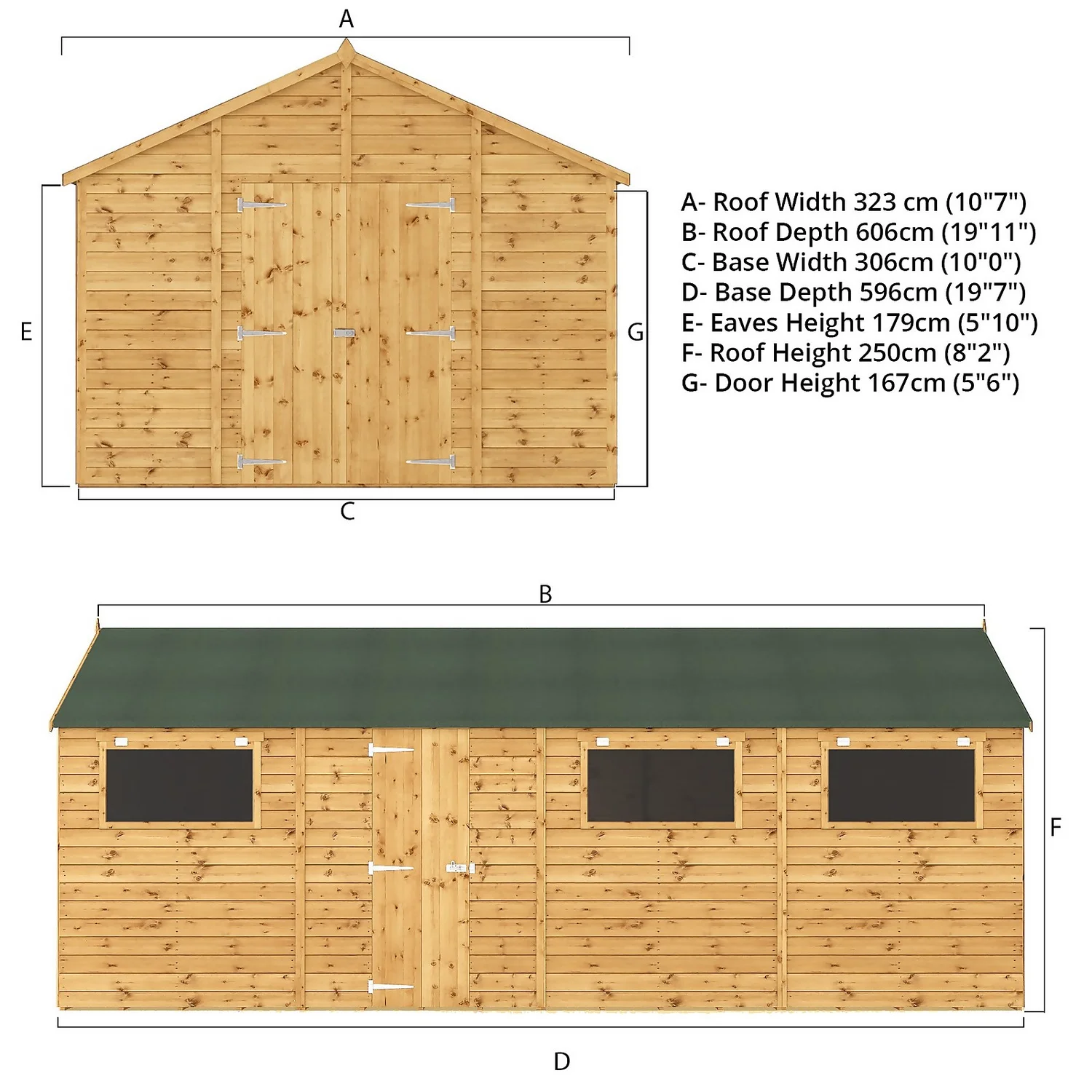 Mercia 20ft X 10ft Premium Shiplap Modular Workshop Shed - Image 7