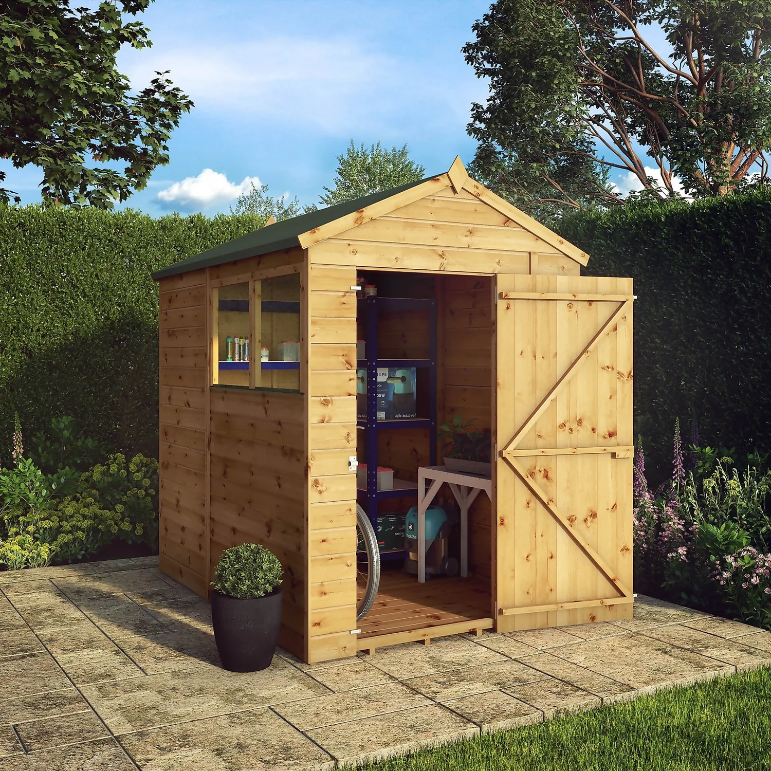 Mercia 7ft X 5ft Premium Shiplap Apex Shed - Image 9