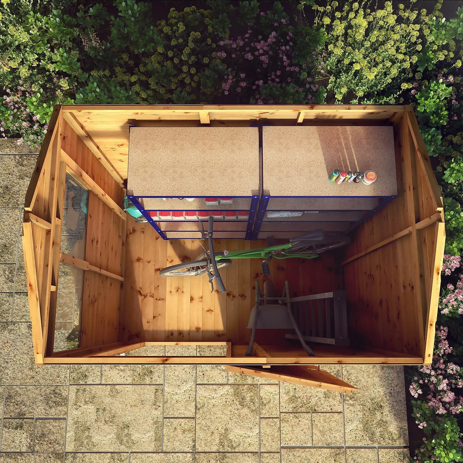 Mercia 7ft X 5ft Premium Shiplap Reverse Apex Shed - Image 10