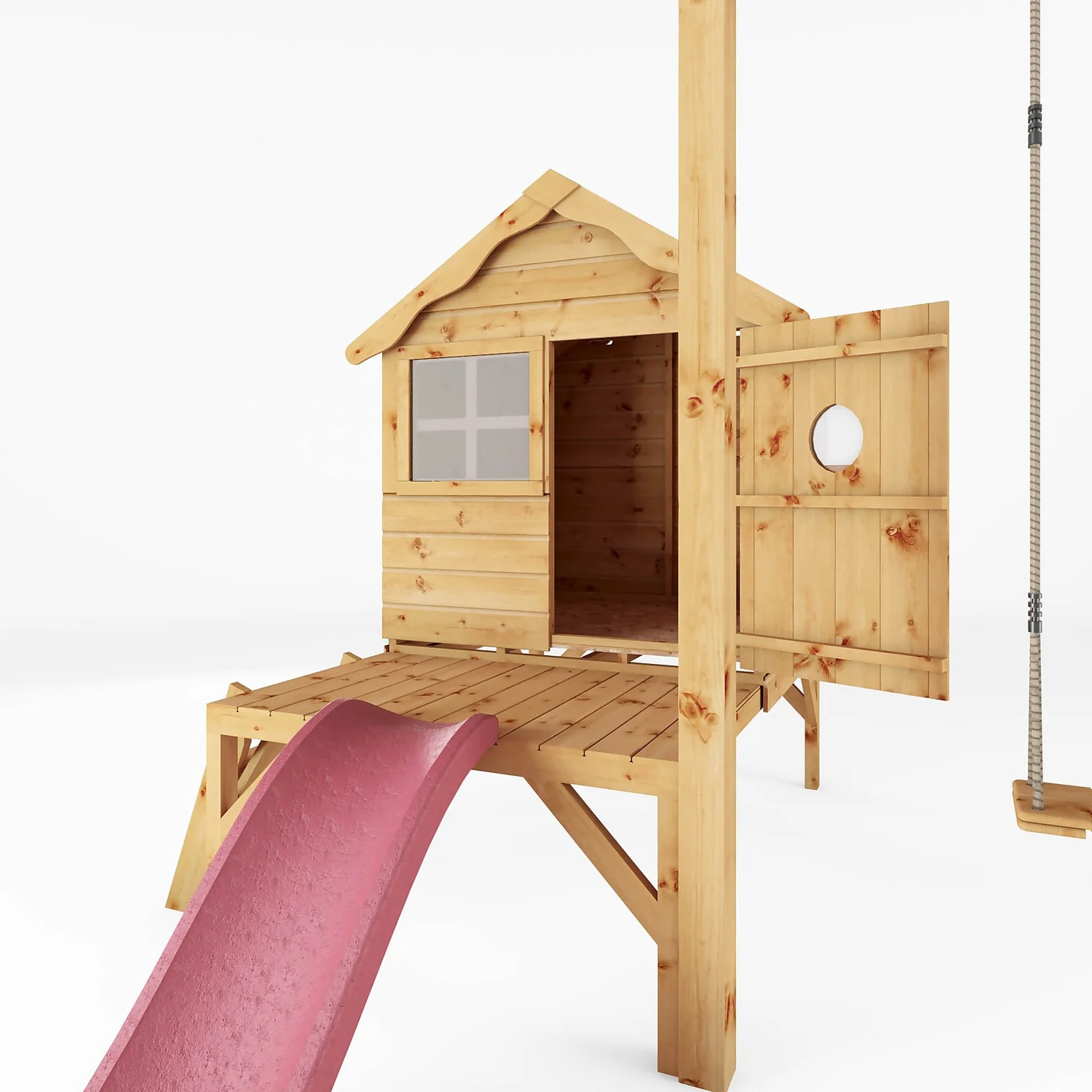 Mercia 4ft X 4ft Snug Wooden Playhouse With Tower - Image 6