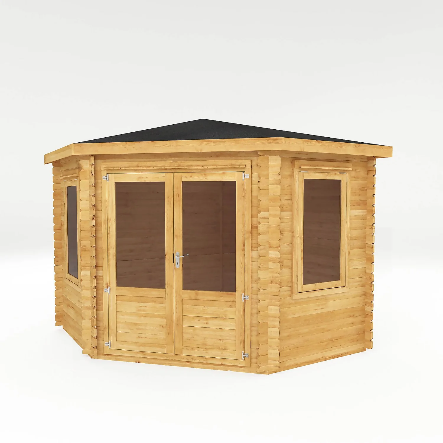 Mercia 3m X 3m Corner Log Cabin 34mm