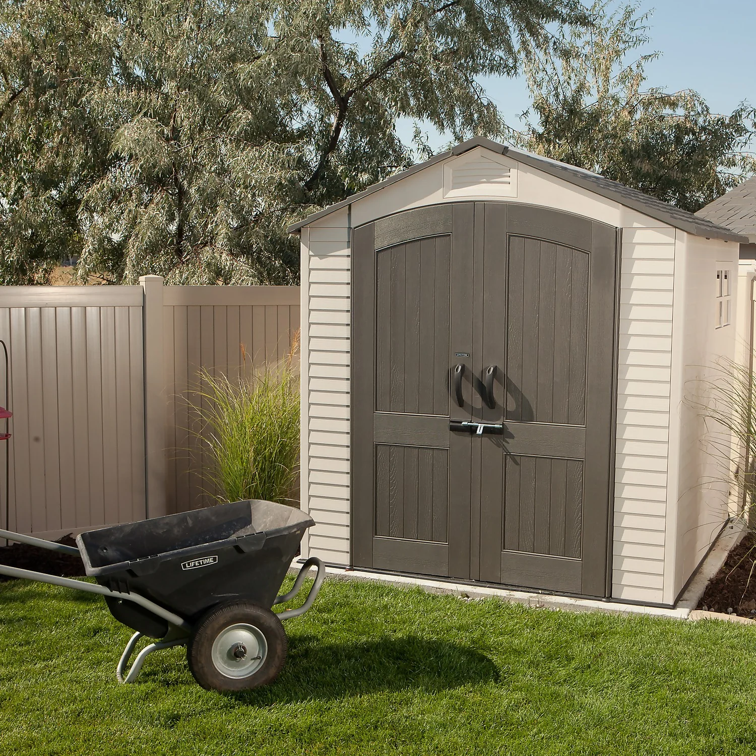 Lifetime Plastic Outdoor Storage Shed - 7x7ft - Image 5