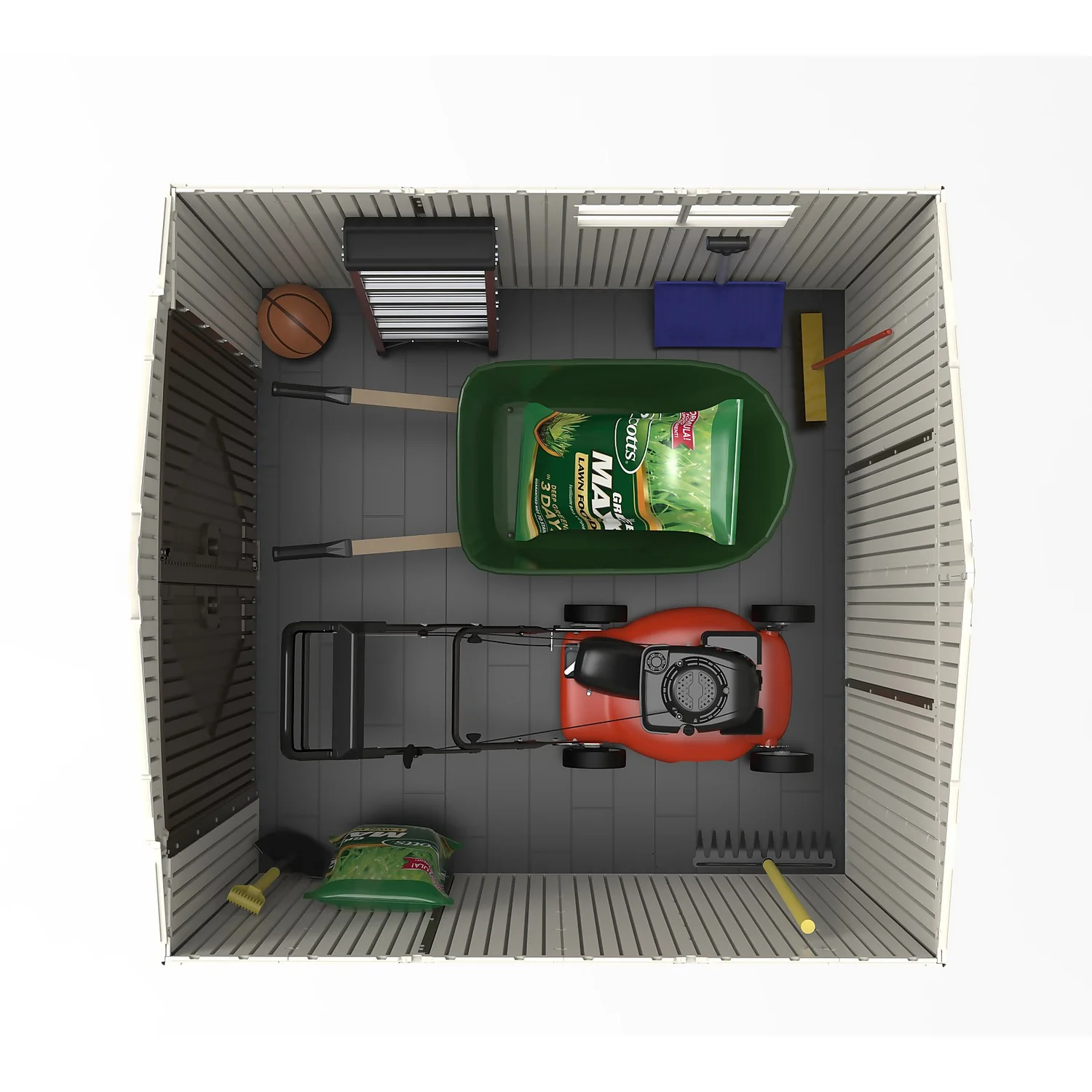 Lifetime Plastic Outdoor Storage Shed - 7x7ft - Image 3