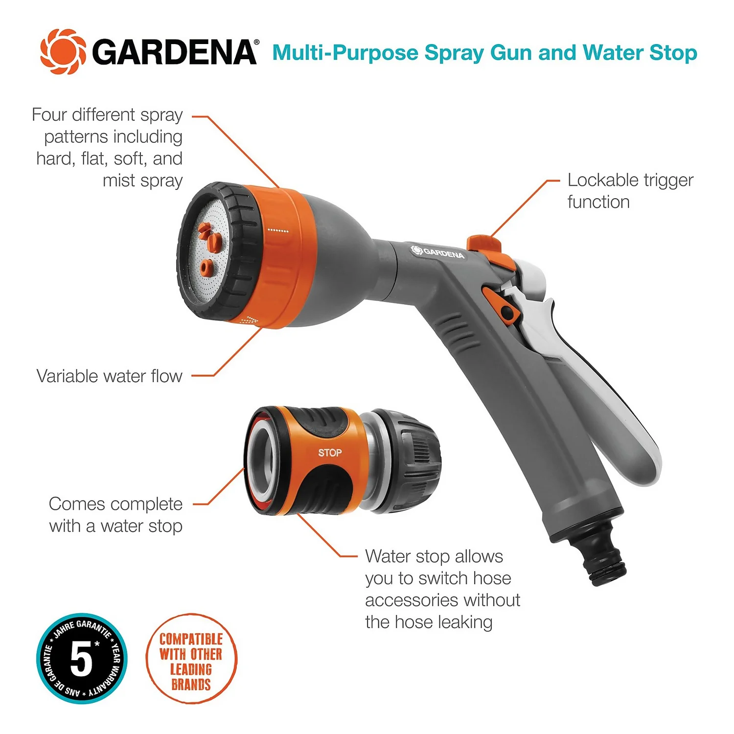 Gardena Multi Spray Gun Set - Image 6