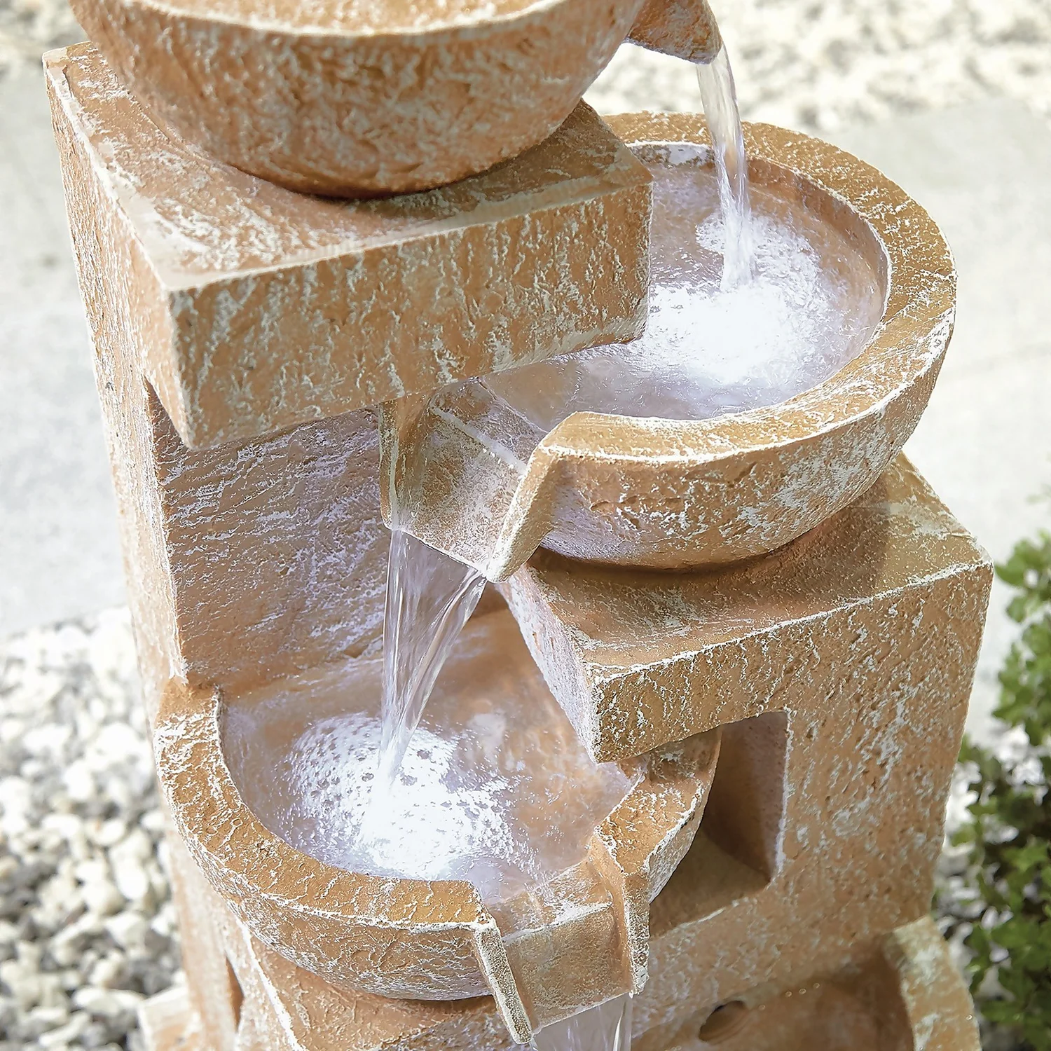 Stylish Fountain Sparkling Bowls Water Feature With LEDs - Image 4