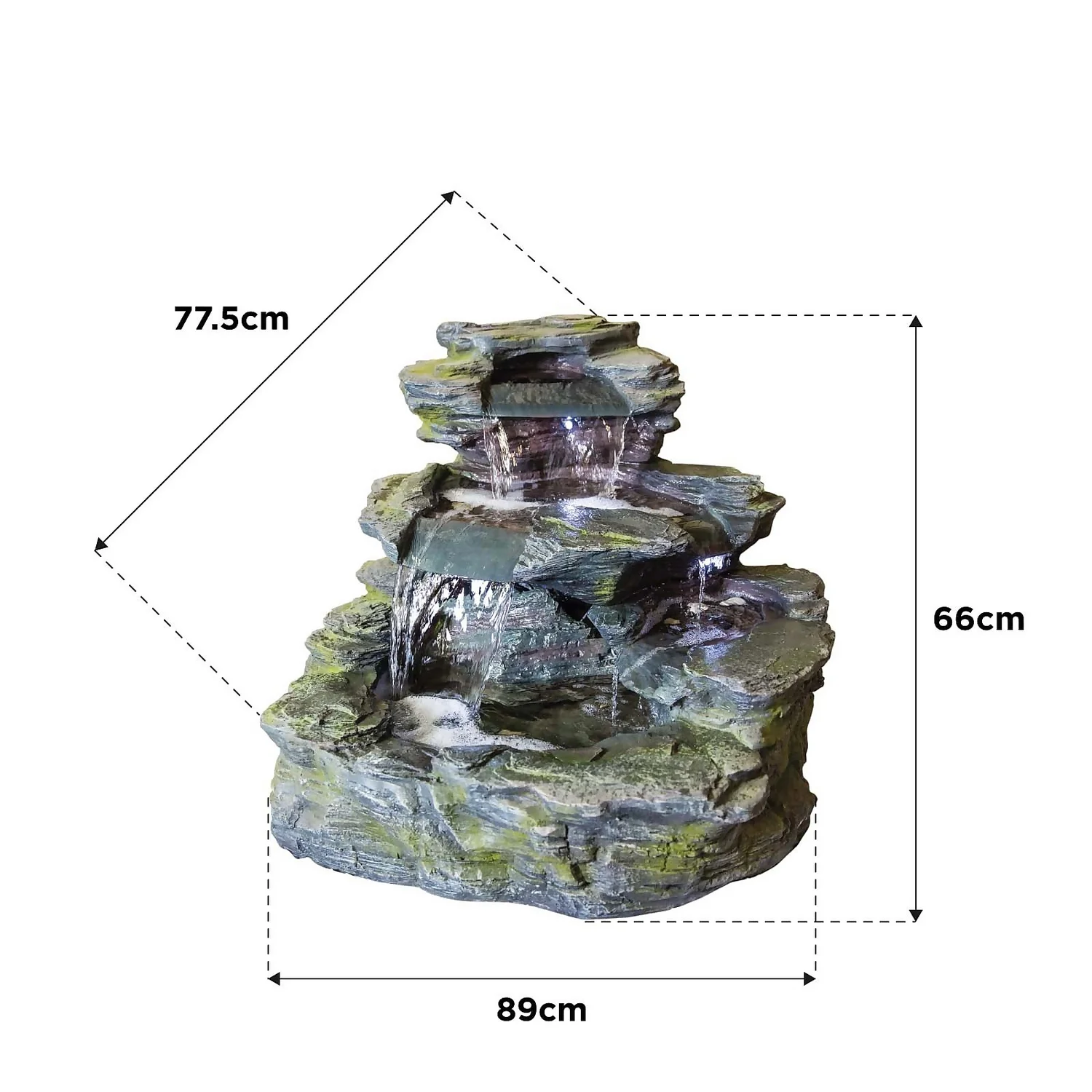 Stylish Fountain Garda Falls Water Feature With LEDs - Image 3