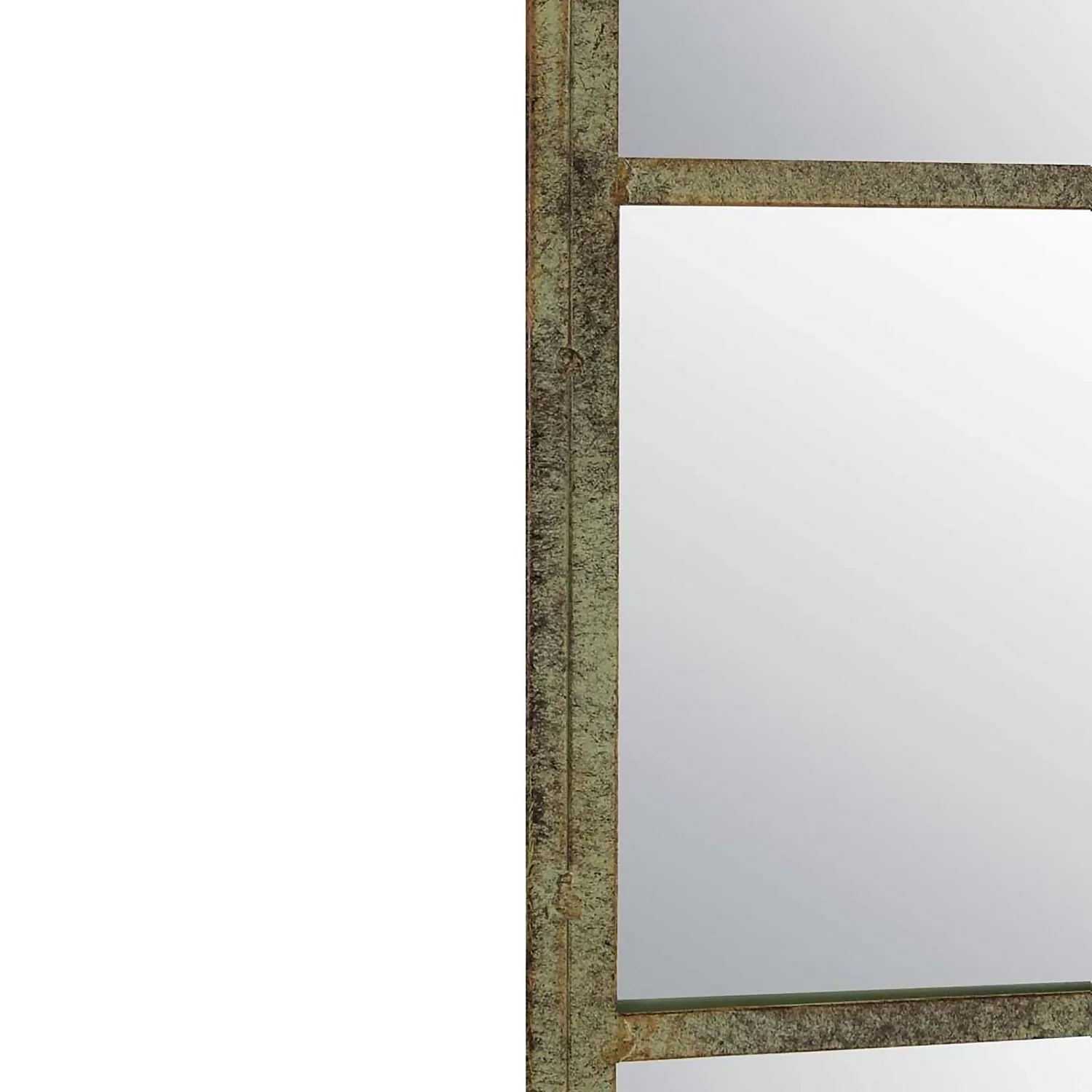 MirrorOutlet Green Country Rustic Multi Panel Design Garden Mirror - 140x56cm - Image 2
