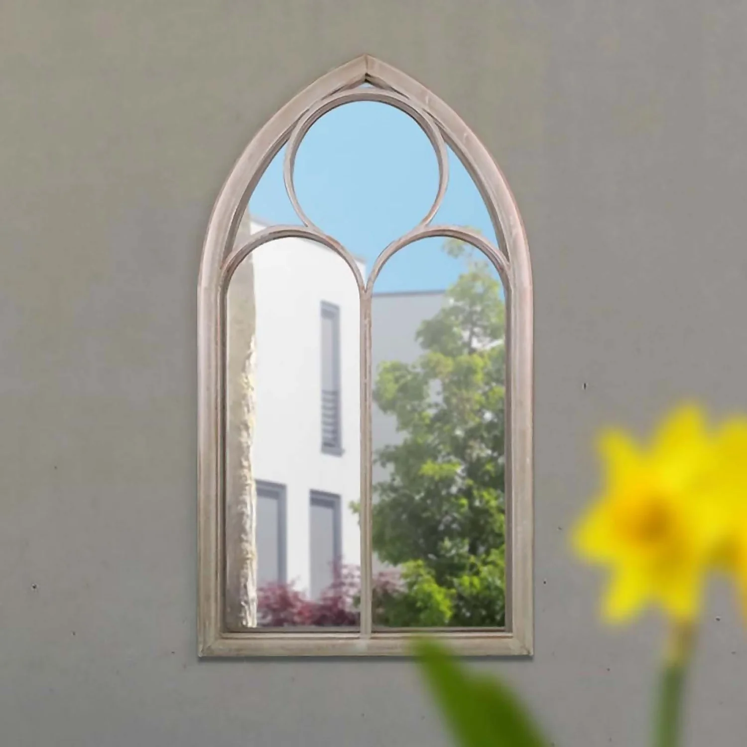 MirrorOutlet Somerley Chapel Arch Metal Garden Mirror - 112x61cm - Image 2