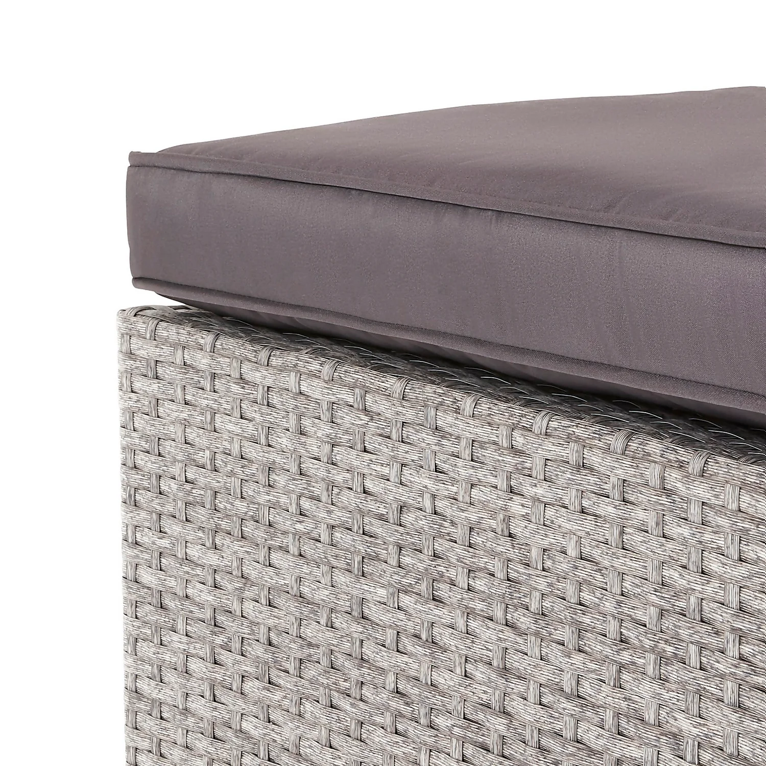 Alexandria Rattan Effect Garden Corner Sofa Set - Ash Grey - Image 5