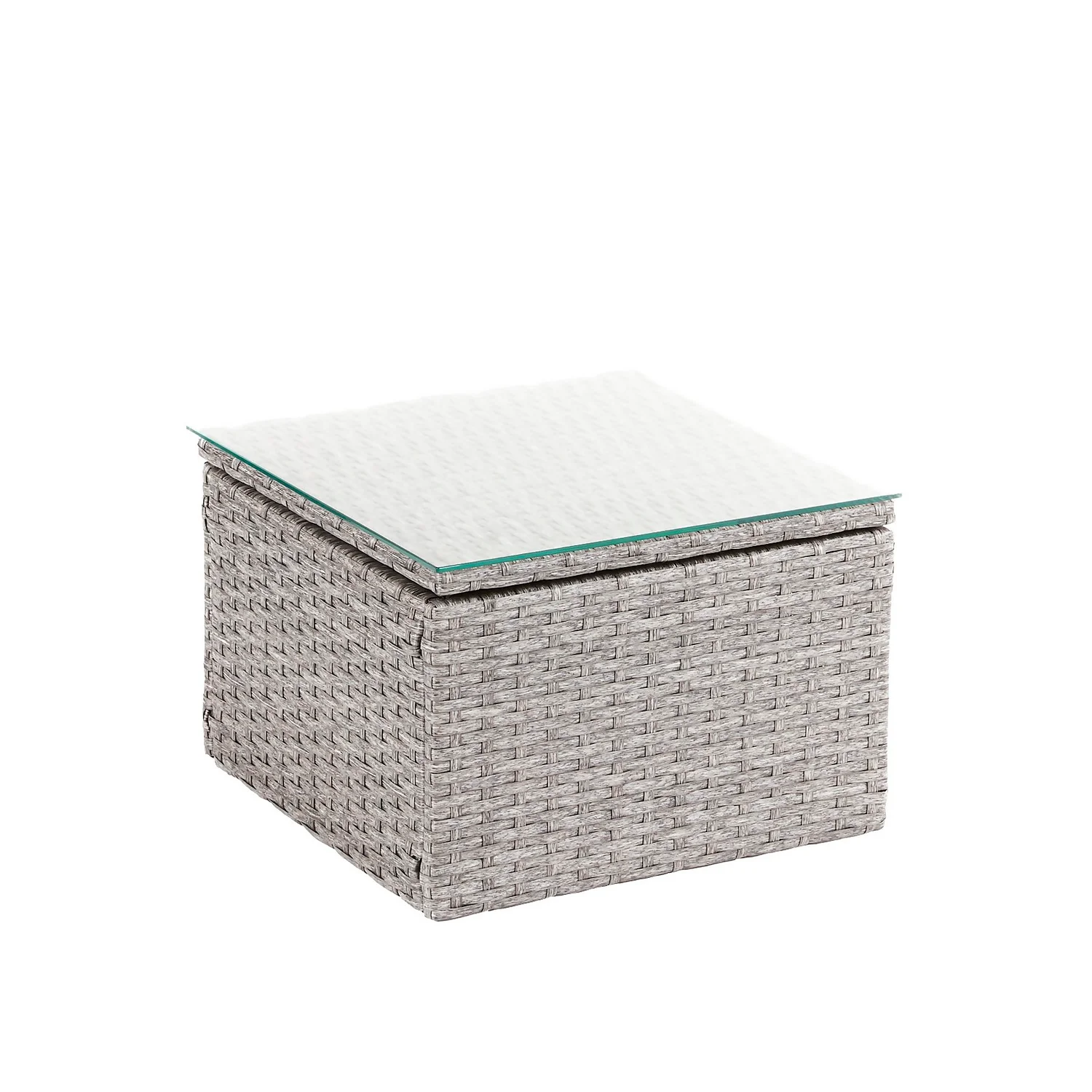 Alexandria Rattan Effect Garden Corner Sofa Set - Ash Grey - Image 4