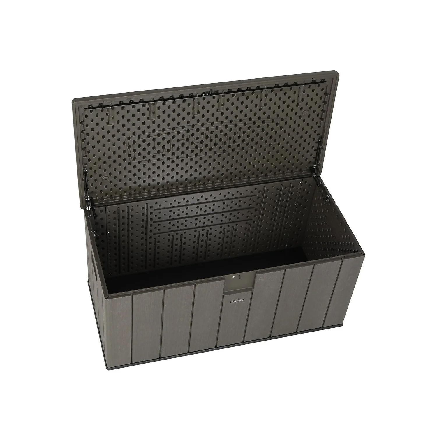 LIFETIME 568L Outdoor Storage Deck Box - Rough-Cut Brown - Image 9