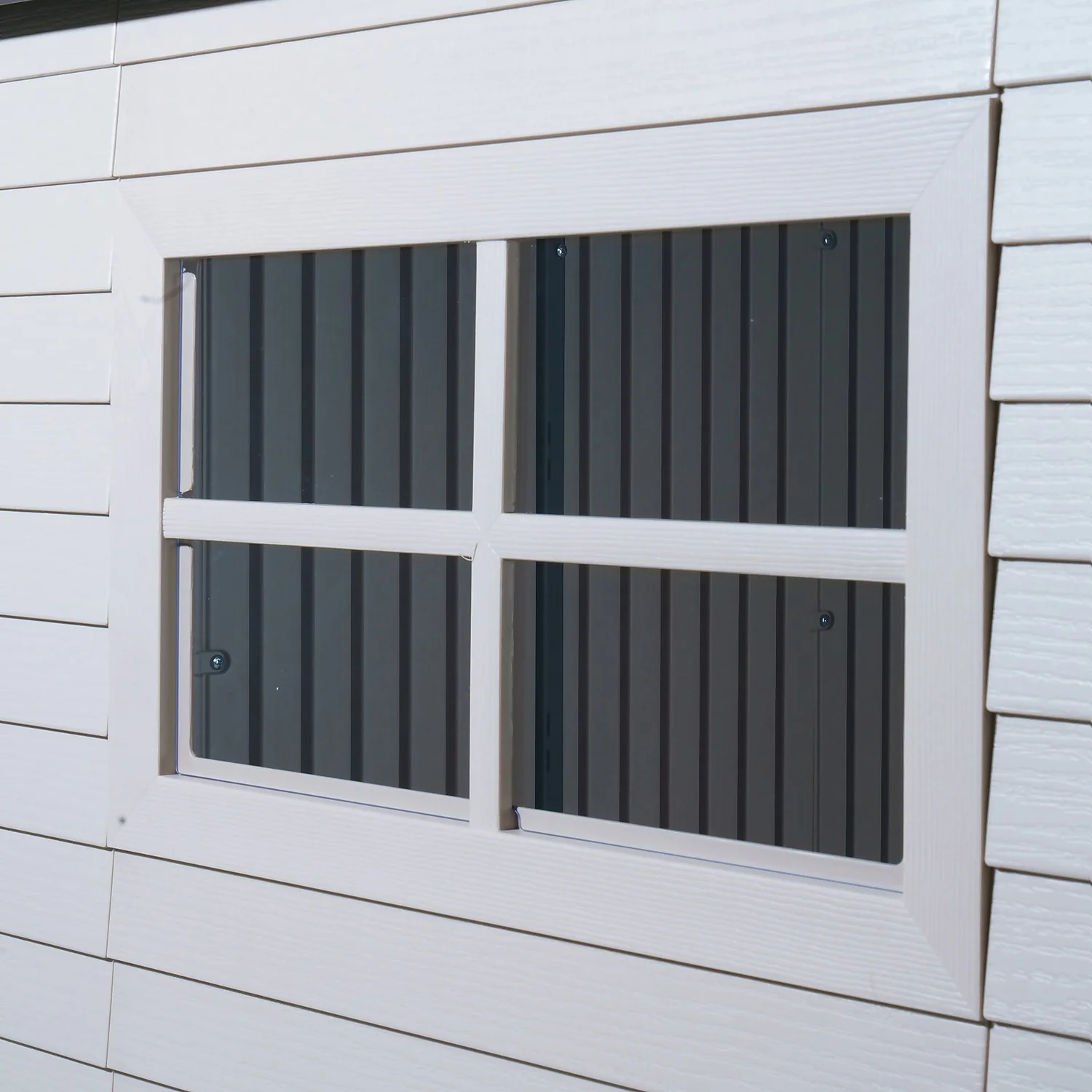 Lifetime 7x7ft Outdoor Storage Shed - Beige - Image 7