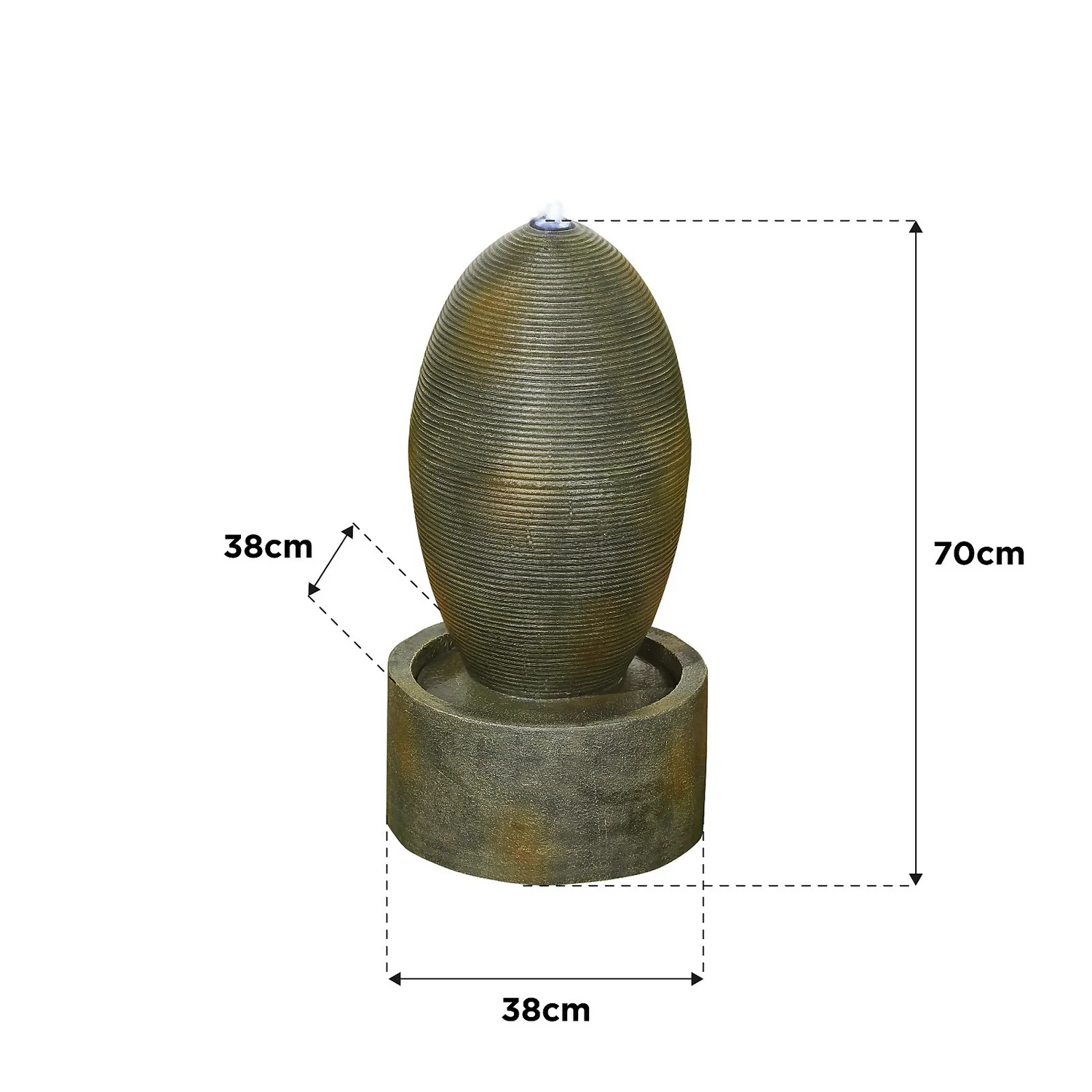 Stylish Fountain Petite Ripple Water Feature With LEDs - Image 3