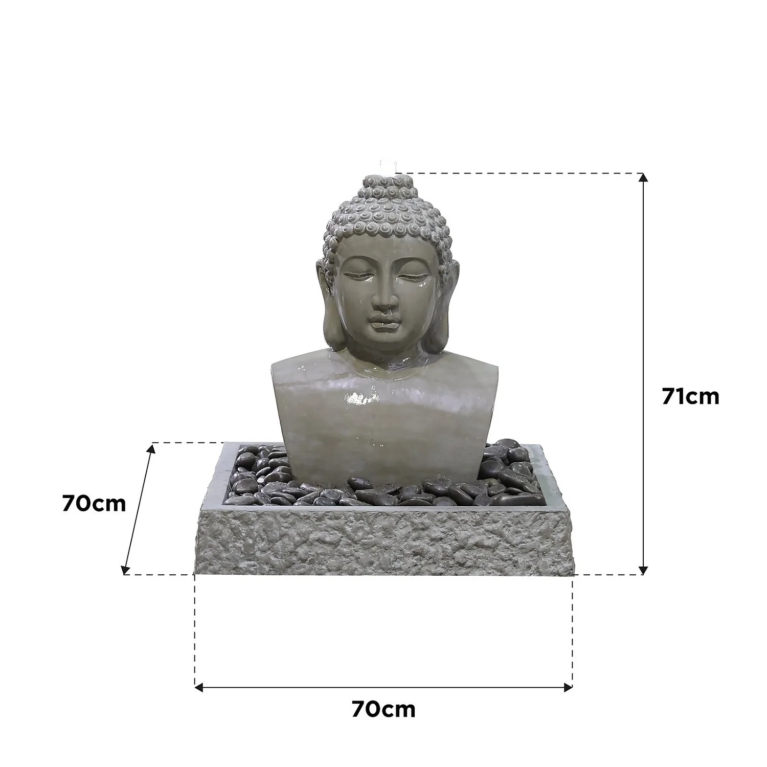 Stylish Fountain Lotus Buddha Water Feature With LEDs - Image 4